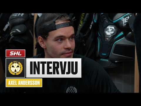 Målskytten Axel Andersson efter segern mot Timrå